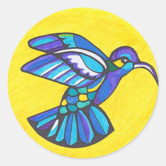 Hummingbird Song Classic Round Sticker (Front)