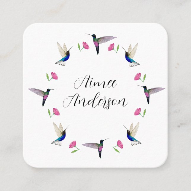 Hummingbird Square Business Card (Front)
