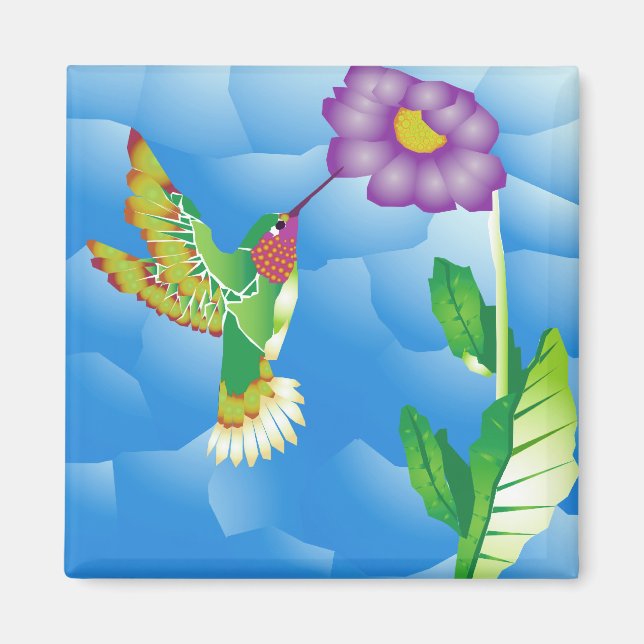 Hummingbird:  Stylised Magnet (Front)