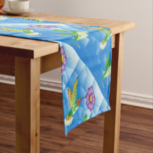 Hummingbird:  Stylised Short Table Runner