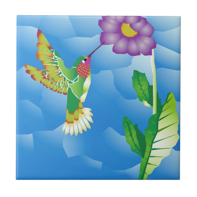 Hummingbird:  Stylised Tile (Front)