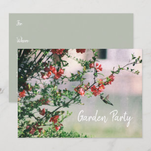 Hummingbird Summer Floral Garden Party Invitation