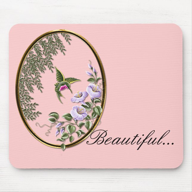 Hummingbird Suncatcher Design Mousepad (Front)