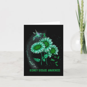 Hummingbird Sunflower Kidney Disease Awareness Card