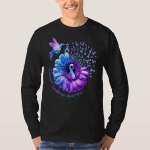 Hummingbird Sunflower Purple & Blue Emanuel Syndro T-Shirt