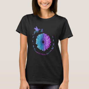 Hummingbird Sunflower Rheumatoid Arthritis Awarene T-Shirt