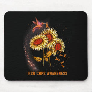 Hummingbird Sunflower Rsd Crps Awareness Mouse Mat