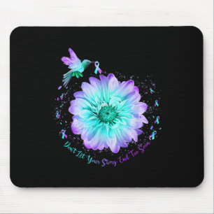 Hummingbird Sunflower Suicide Prevention Awareness Mouse Mat