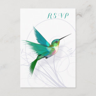 Hummingbird Swirl RSVP Card