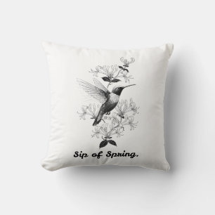 Hummingbird T-Shirt, Honeysuckle Vine Cushion
