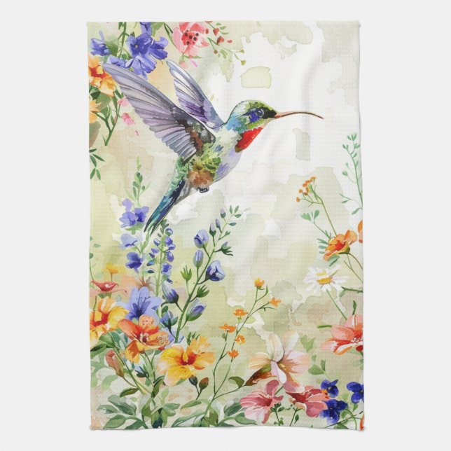 Hummingbird Tea Towel (Vertical)