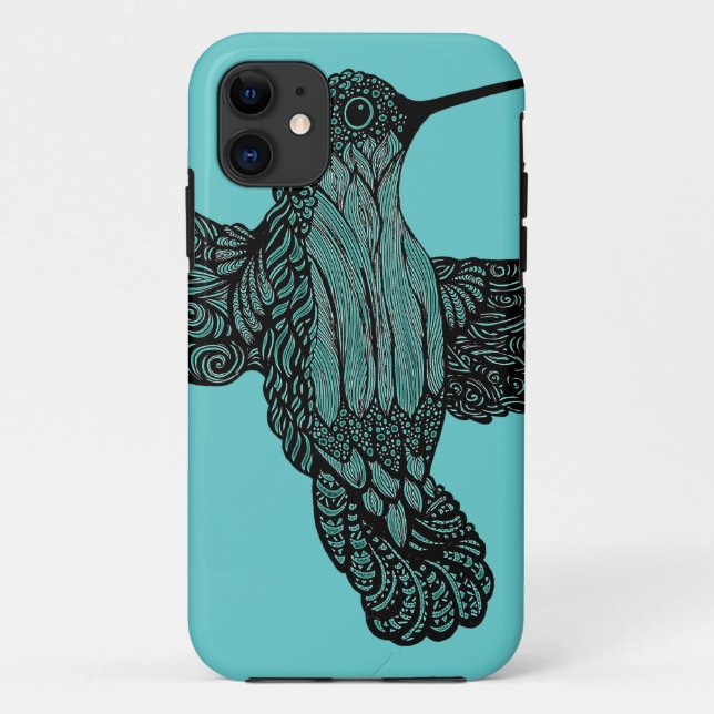 Hummingbird - Teal Case-Mate iPhone Case (Back)