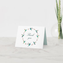 Hummingbird Thank You Card
