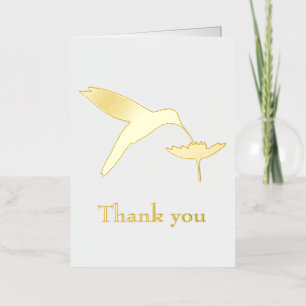 Hummingbird Thank you Foil Greeting Card