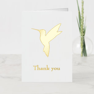 Hummingbird Thank you Foil Greeting Card
