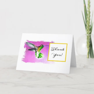 Hummingbird Thank You Note Card