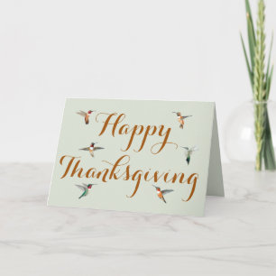Hummingbird  Thanksgiving Card