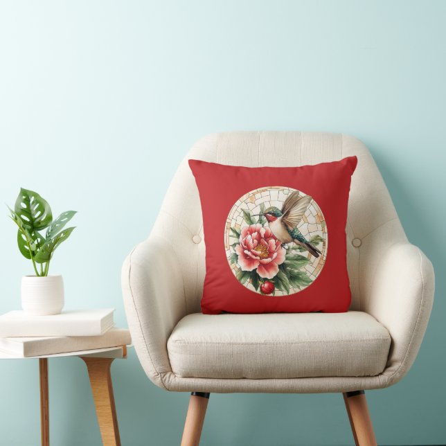 Hummingbird Throw Pillow (Chair)