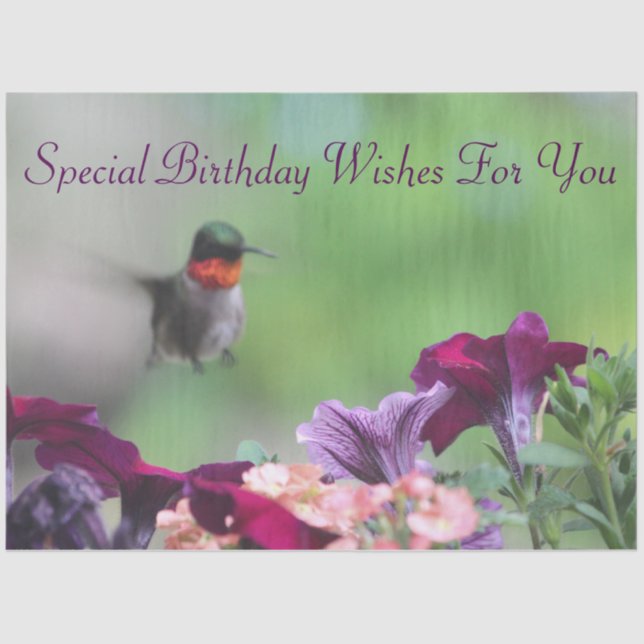 Hummingbird Tissue Paper (Front)