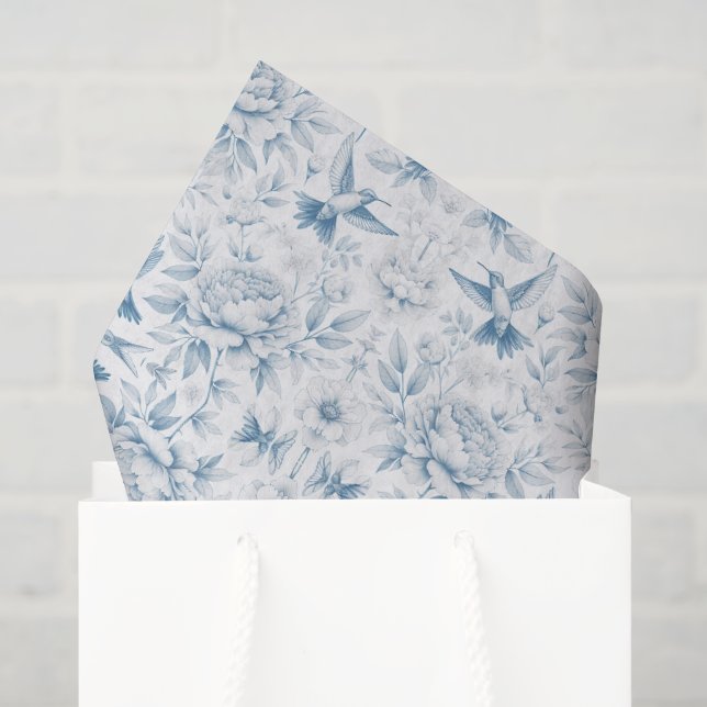 Hummingbird Toile Tissue Paper (Gift Bag)