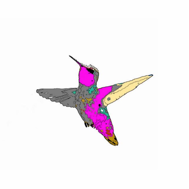 Hummingbird Tree Ornament Photo Sculpture Decoration (Front)