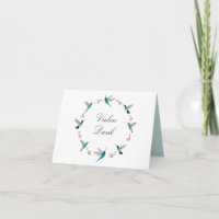 Hummingbird Vielen Dank Thank You Card