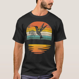 Hummingbird Vintage Retro Sunset Hummingbirds T-Shirt
