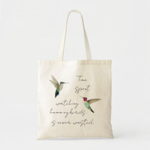 Hummingbird watching tote bag