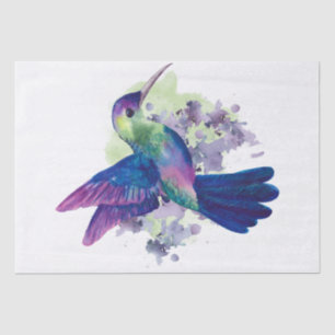 Hummingbird Watercolor Art Tissue Paper