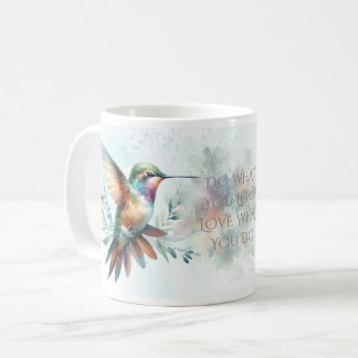 Hummingbird Watercolor Coffee Mug