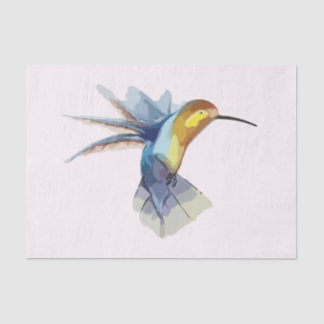 hummingbird watercolor peaceful beautiful drawing tissue paper