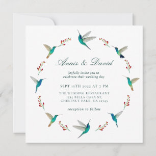 Hummingbird Wedding Invitation