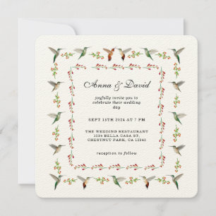 Hummingbird Wedding Invitation