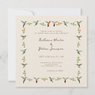 Hummingbird Wedding Invitation