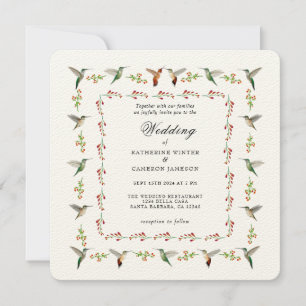 Hummingbird Wedding Invitation