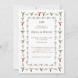 Hummingbird Wedding Invitation