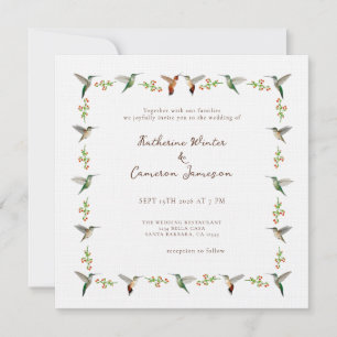 Hummingbird Wedding Invitation