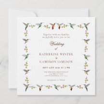 Hummingbird Wedding Invitation