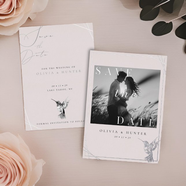 Hummingbird Wedding Save the Date Photo Overlay (Creator Uploaded)