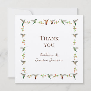Hummingbird Wedding Thank You Card
