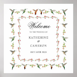 Hummingbird Welcome Wedding  Poster