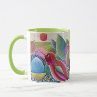 Hummingbird Whimsical Art Mug