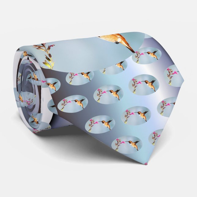 Hummingbird Wild in Nature Tie (Rolled)