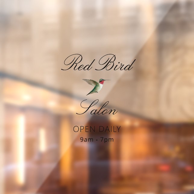 Hummingbird Window Cling (Sheet 2)