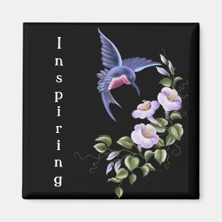 Hummingbird with Flowers 2 Magnet