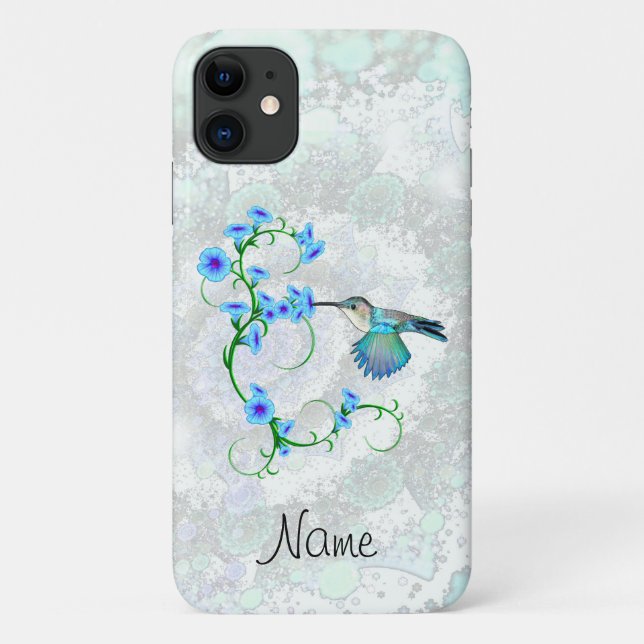 Hummingbird with Flowers Case-Mate iPhone Case (Back)