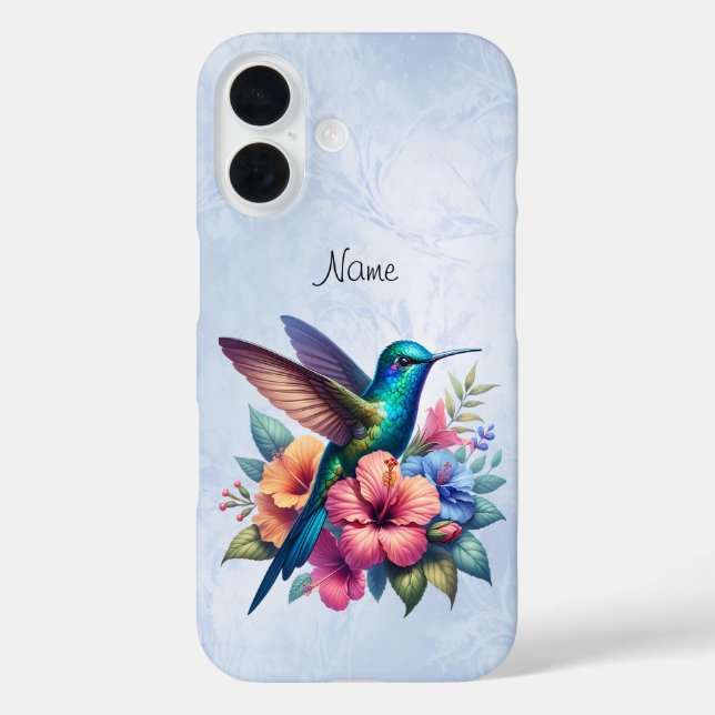 Hummingbird with Flowers Case-Mate iPhone Case (Back)
