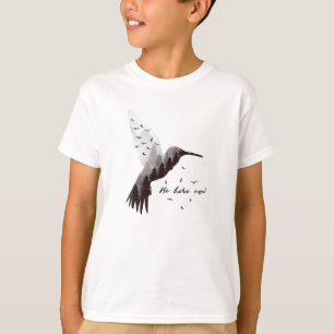 Hummingbird With Forest Be here now T-Shirt