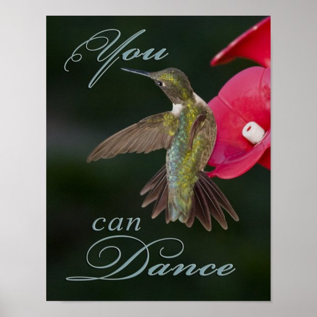 Hummingbird with Saying  Poster (Front)