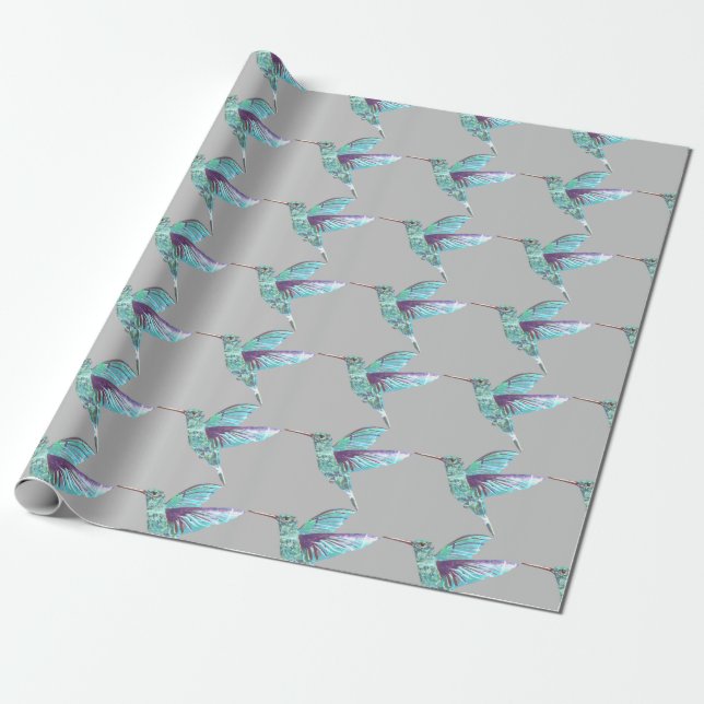 Hummingbird Wrapping Paper (Unrolled)